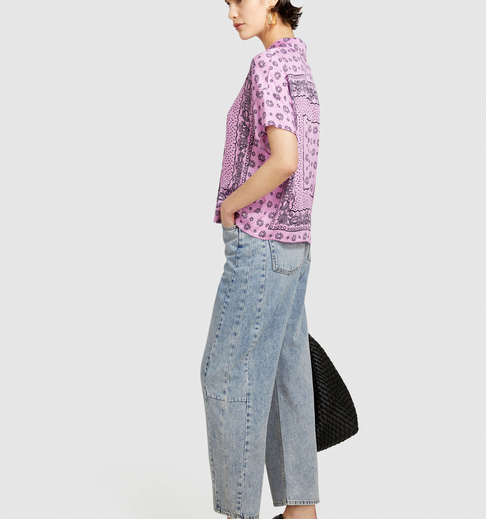 Barrel leg jeans - women's carrot fit jeans - Light Blue | Sisley image number 2